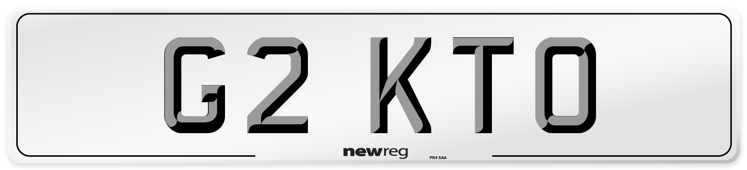 G2 KTO Number Plate from New Reg